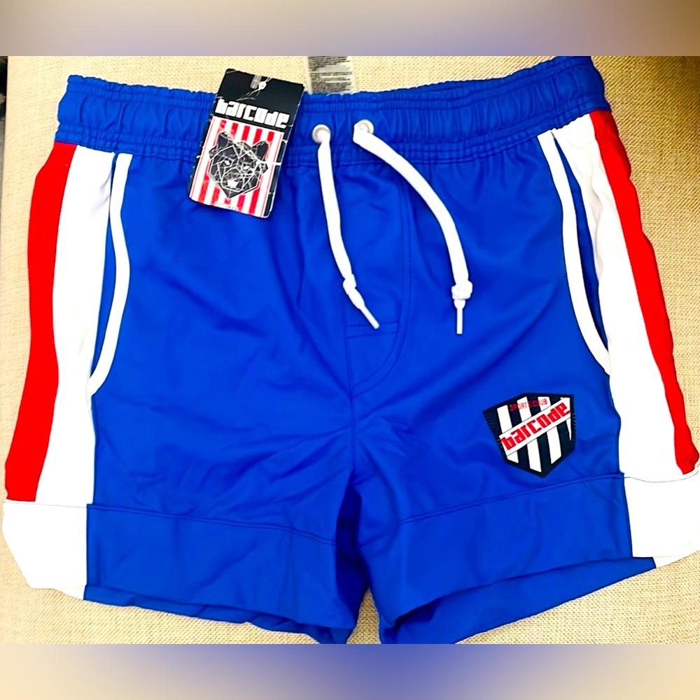 Barcode Berlin - Shorts Me-Time Laboratory Black 91305/480 blue-white-red Size S